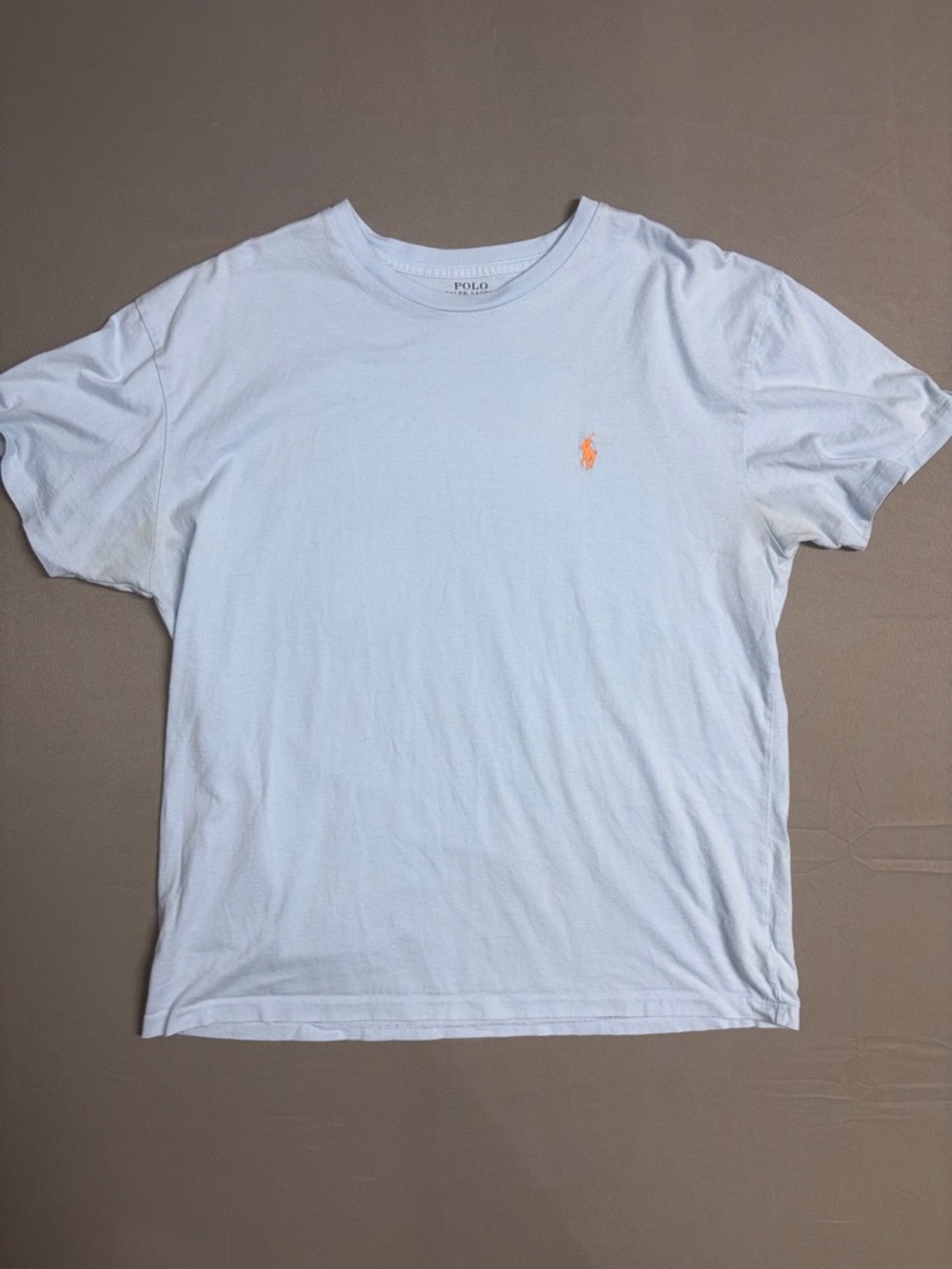 Polo Ralph Lauren Blue Tee with Orange Pony Logo